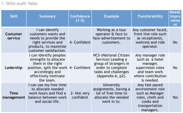 Personal Skills Audit & Action Plan - Developing Professionals (Man 1087)